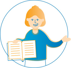 Frau mit Buch
