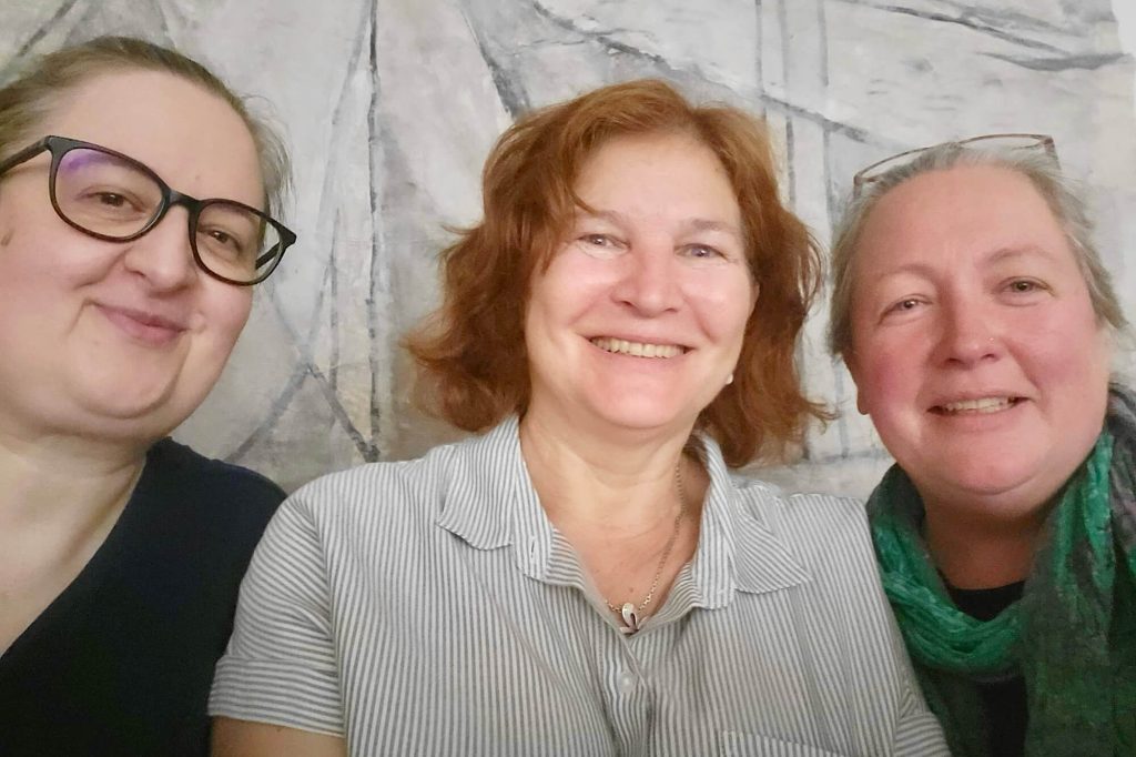 Annette, Olena und Charlie