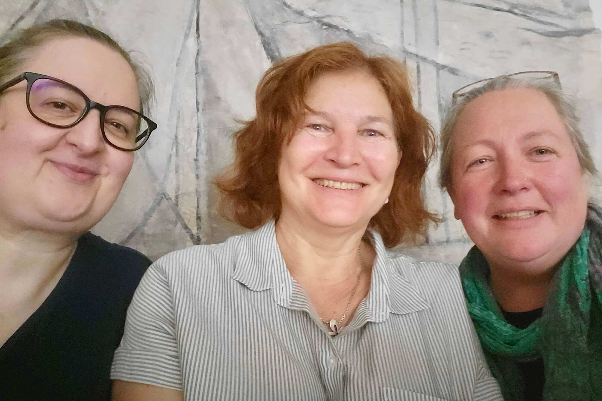 Annette, Olena und Charlie